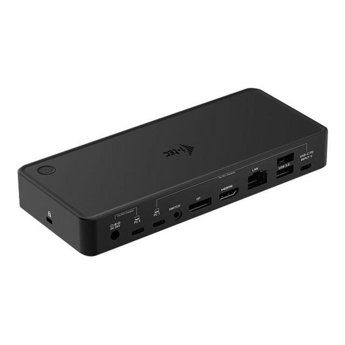 8595611705250-i-Tec - Station d'accueil - USB-C / USB4 / Thunderbolt 3 / Thunderbolt 4 x 2 - HDMI, DP - GigE -Arrière-4