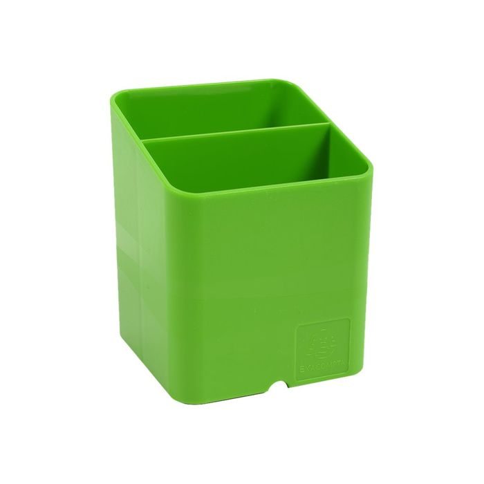 9002493099517-Exacompta Pen-Cube - Pot à crayons vert pomme-Angle gauche-2