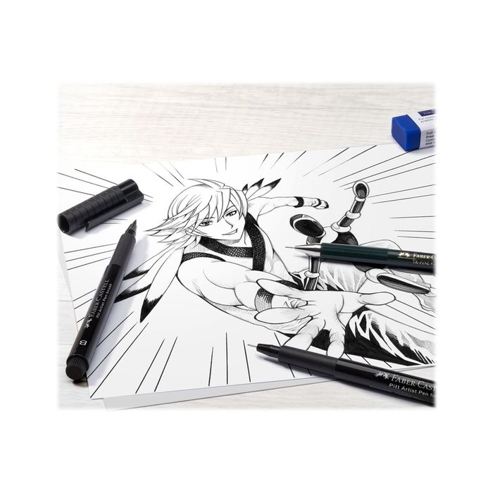 4005401671527-Faber-Castell Manga Starter Set - Kit d'apprentissage pour technique manga-Gros plan-3