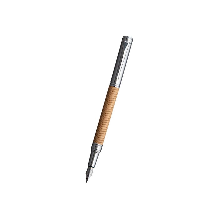 3108722400072-Oberthur Dynastie - Stylo plume bois d'érable-Angle gauche-0