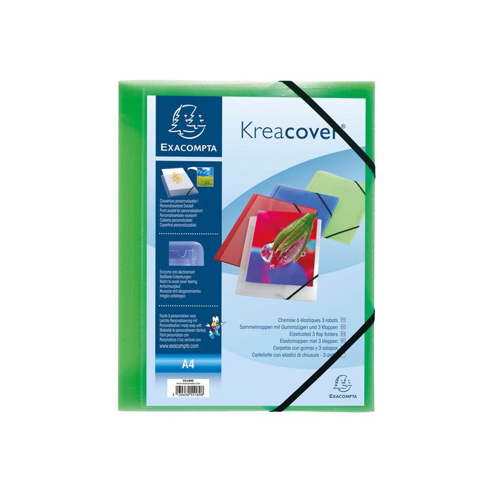 3130630551898-Exacompta KreaCover - Chemise personnalisable à rabats - A4 - disponible dans différentes couleu-Avant-8