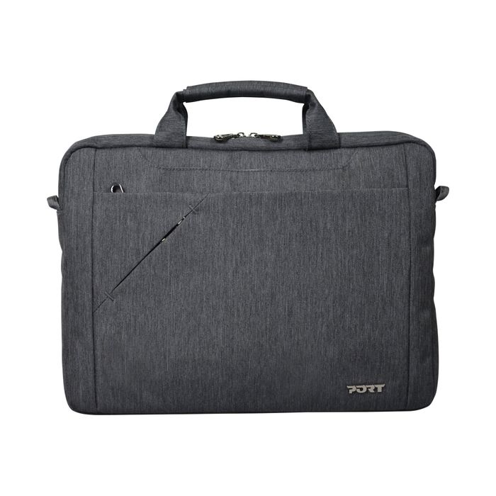 3567041350787-PORT Designs - Sacoche Sydney Gris 13,3-14''-Avant-1