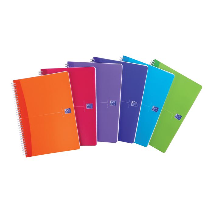 3020120029337-Oxford Office MyColours - Cahier polypro à spirale - A5 - 180 pages - petits carreaux (5x5 mm) - disponibl-Multi-angle-8