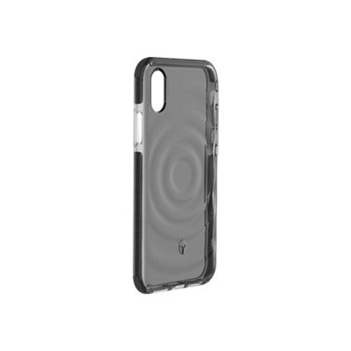 3571211374619-Force Case Urban - Coque de protection pour iPhone X/XS - transparent/gris foncé-Angle gauche-1