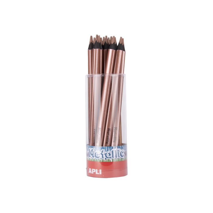 8410782175131-Apli Agipa - Crayon de couleur triangulaire Jumbo - bronze métallique-Avant-0