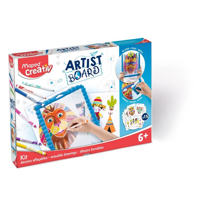 3154149071012-Maped Creativ Artist Board - Kit ardoise dessins effaçables--0