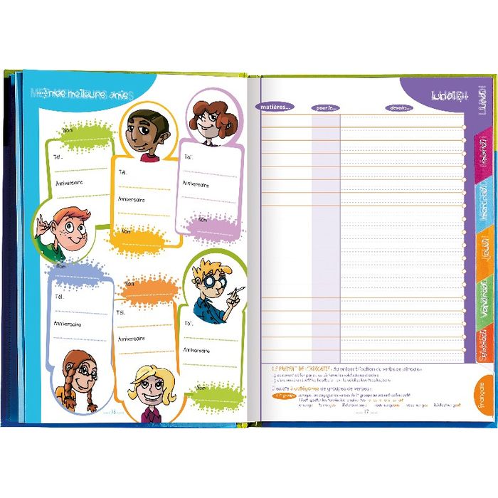 3147281911209-Cahier de textes Oxford Funny Pets - Megatext® - 15 x 21 cm - différents modèles disponibles - Hamel--5