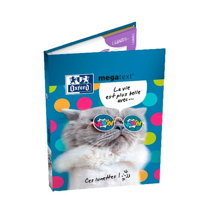 3147281911209-Cahier de textes Oxford Funny Pets - Megatext® - 15 x 21 cm - différents modèles disponibles - Hamel--2