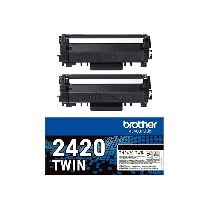 4977766812764-Brother TN2420 - Pack de 2 - noir - cartouche laser d'origine-Avant-0