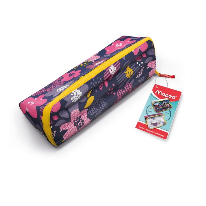 3154149319084-Maped - Trousse à ouverture XXL Motif - flower rose - réversible et personnalisable--0