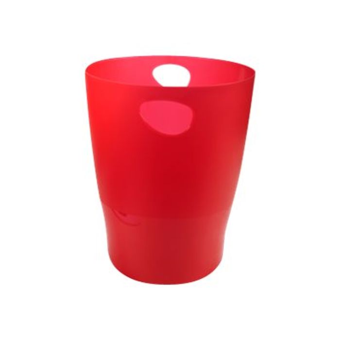 9002493037120-Exacompta Ecobin - Corbeille à papier 15L - rouge carmin-Avant-0