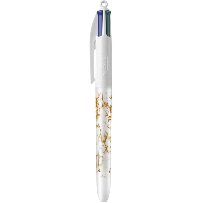 3086123650183-BIC 4 Couleurs Marble Style - Stylo à bille 4 couleurs + 2 corps--1