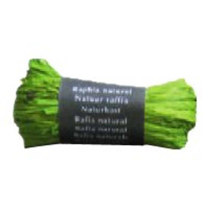 3065501960199-Maildor - Pelote de raphia naturel - ruban d'emballage 50 g - vert anis-Avant-0