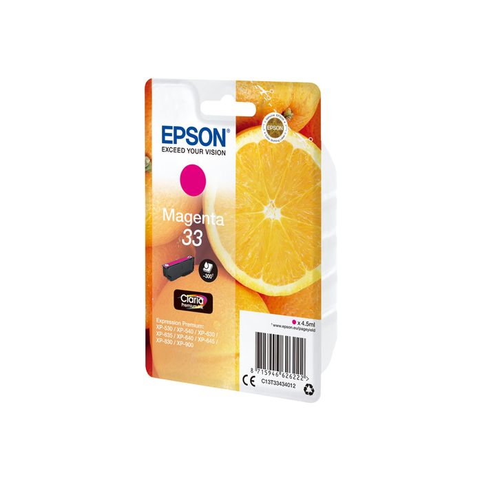 8715946600536-Epson 33 Oranges - magenta - cartouche d'encre originale-Angle droit-1