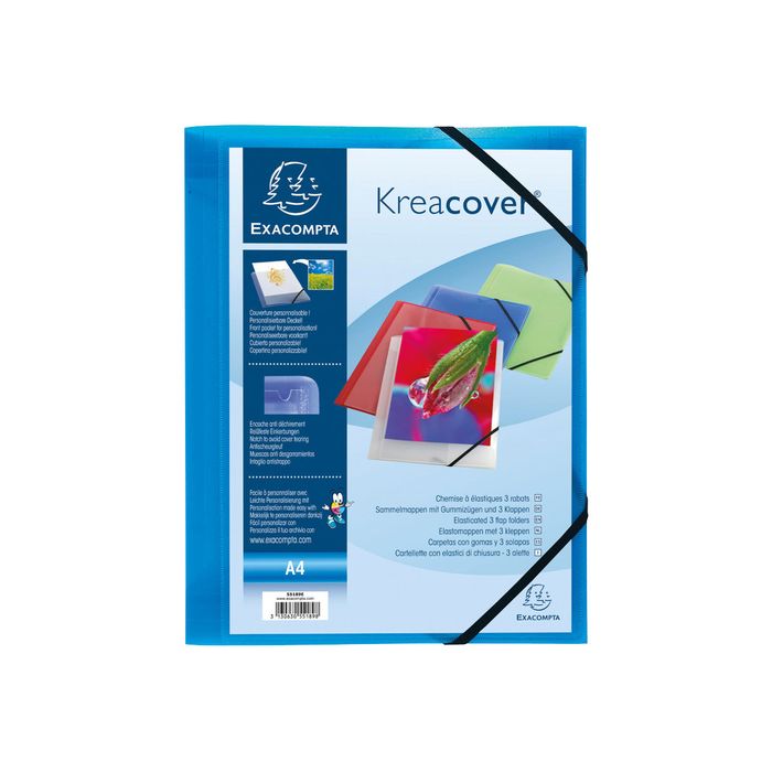 3130630551898-Exacompta KreaCover - Chemise personnalisable à rabats - A4 - disponible dans différentes couleu-Avant-4