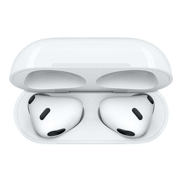 2010000112274-Apple AirPods 3e gen - Kit main libre - Ecouteurs sans fil avec micro - intra-auriculaire - blanc-Haut-3