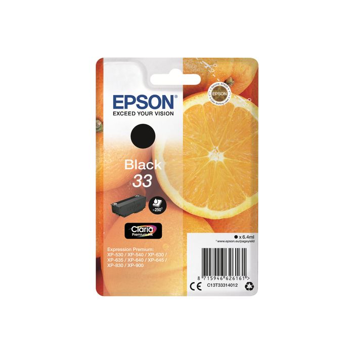 8715946600475-Epson 33 Oranges - noir - cartouche d'encre originale-Avant-0