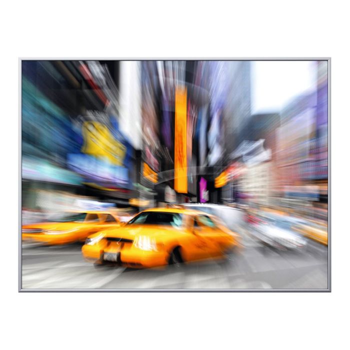 3660141890860-Cadre de décoration plexi/alu - 61 x 81 cm - Manhattan Taxis-Avant-0