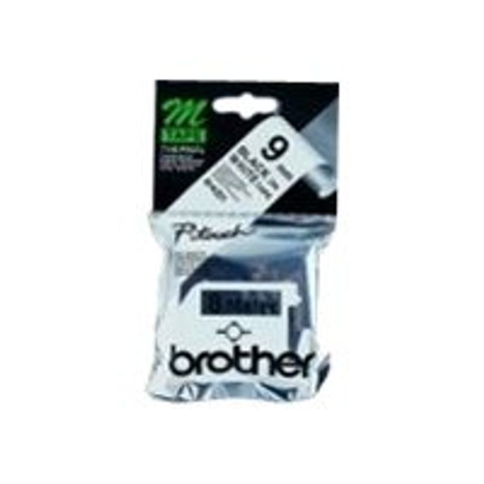 4977766624831-Brother MK221BZ - Ruban d'étiquettes auto-adhésives - 1 rouleau (9 mm x 8 m) - fond blanc écrit-Avant-1