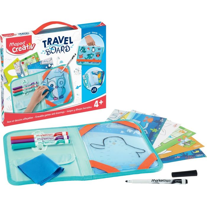 3154149693108-Maped Creativ Travel Board - Kit ardoise voyage animaux - jeux effaçables--1