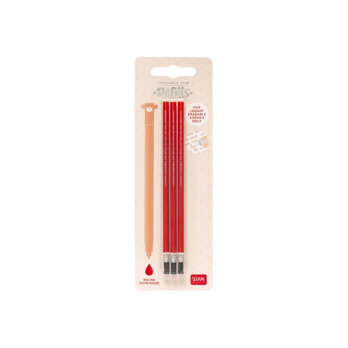 8052461965925-Legami - Pack de 3 recharges pour stylo effaçable - rouge-Avant-0