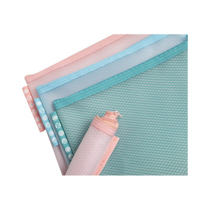 3130630371403-Exacompta Chromaline Pastel - Pochette zip A5 - disponible dans différentes couleurs-Gros plan-9