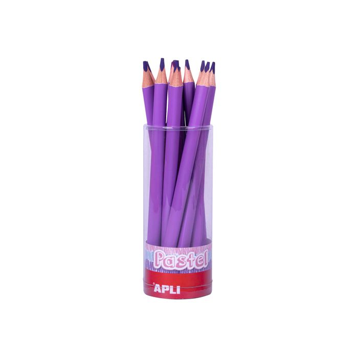 8410782180548-Apli Agipa - Crayon de couleur triangulaire Jumbo - violet pastel-Avant-0