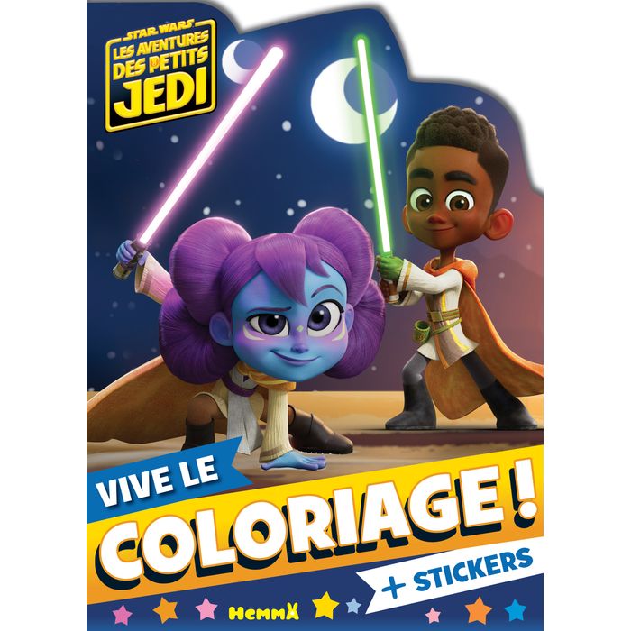 9782508056420-DISNEY STAR WARS - LES AVENTURES DES PETITS JEDI- VIVE LE COLORIAGE ! - + STICKERS--0