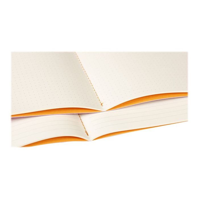 3037921164150-RHODIA Rhodiarama - Carnet de notes - A5 - 64 pages - ligné - orange-Gros plan-1