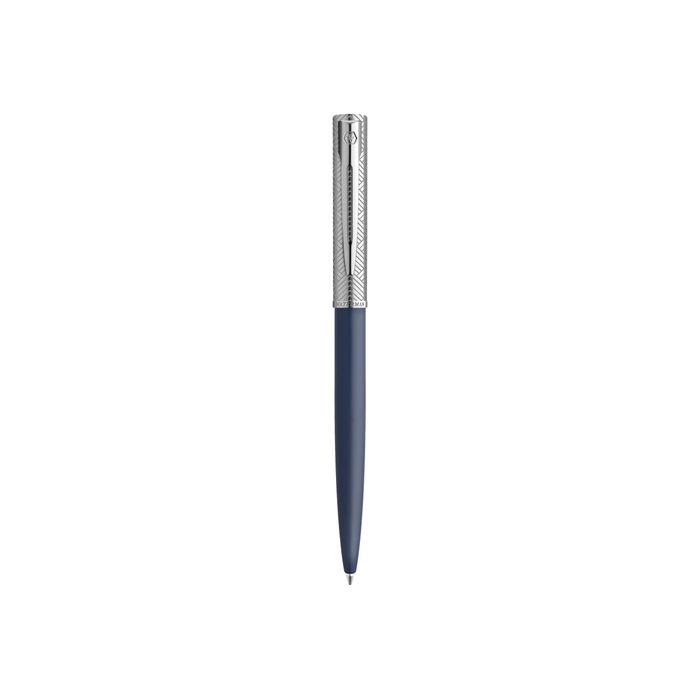 3026981745126-Waterman Allure Deluxe - Stylo à bille - corps bleu - capuchon chromé - pointe moyenne-Angle gauche-0