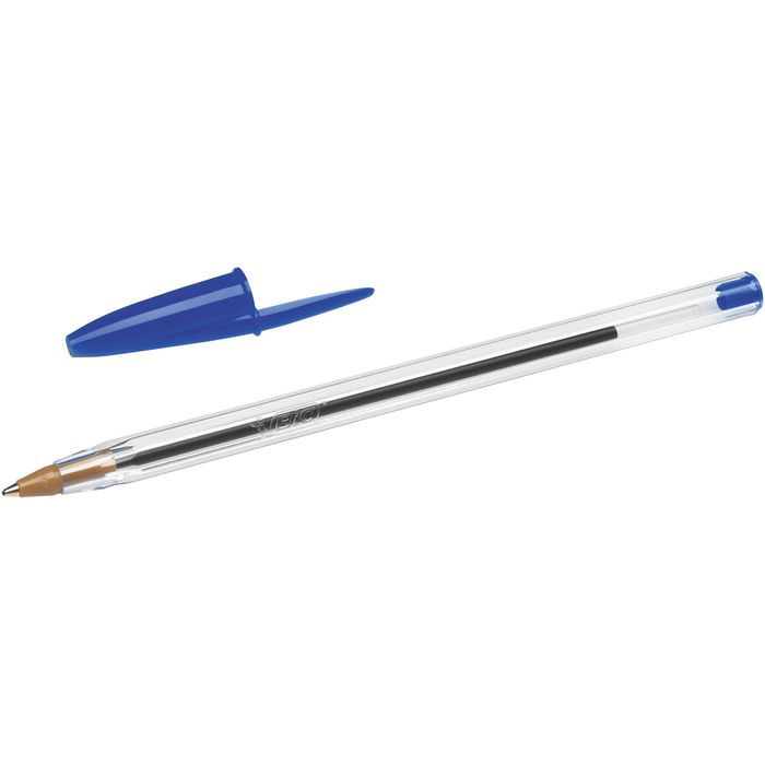 0400999996498-BIC Cristal - 50 Stylos à bille - bleu - 1 mm - pointe moyenne--2