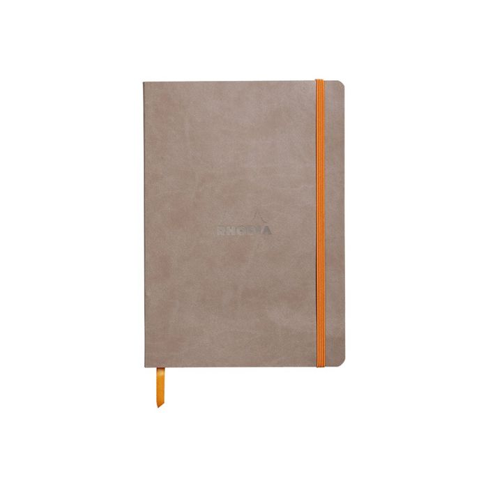 3037921174043-RHODIA Rhodiarama - Carnet souple A5 - 160 pages - ligné - taupe-Avant-0