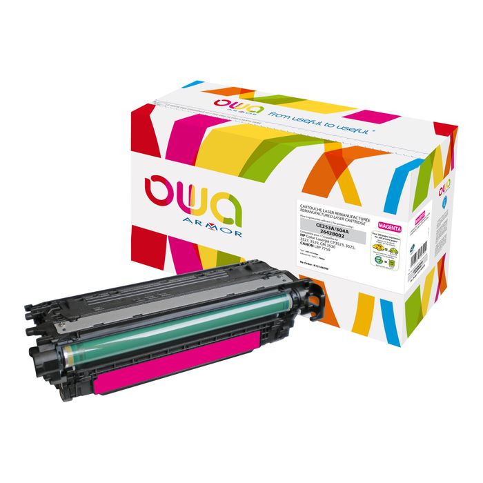 3112539606404-Cartouche laser compatible HP 504A - magenta - Owa K15166OW-Angle gauche-0