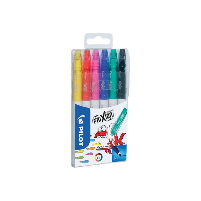 3131910254706-Pilot Frixion Colors - 6 Feutres effaçables - couleurs assorties-Angle gauche-0