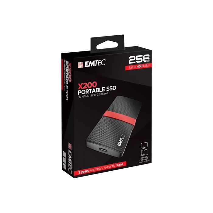 3126170170262-EMTEC SSD Power Plus X200 - Disque dur externe  SSD - 512 Go - USB 3.1 Gen 1-Angle gauche-2