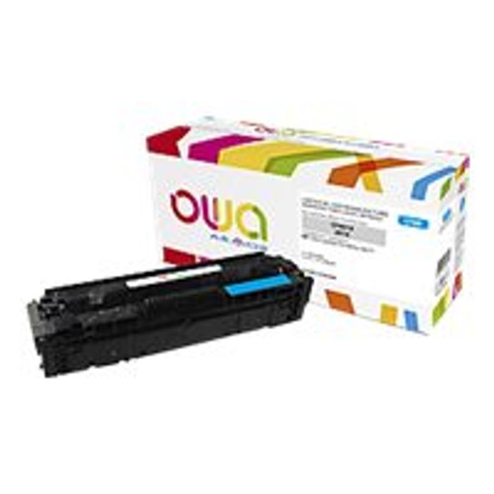 3112539628734-Cartouche laser compatible HP 201X - cyan - Owa K15833OW-Angle droit-1