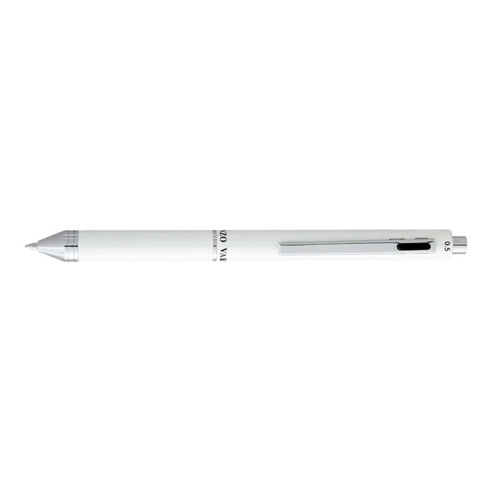 3219918653148-Enzo Varini - Stylo à bille 4 en 1 (3 couleurs et porte-mines) blanc nacre-Angle droit-0