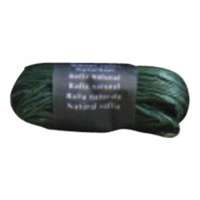 3065501960502-Maildor - Pelote de raphia naturel - ruban d'emballage 50 g - vert sapin-Avant-0