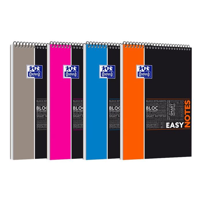 3020120056593-Oxford Etudiants Easynotes - Bloc notes A4+ (24 x 29,7 cm) - 160 pages - petits carreaux (5x5 mm) - disponib-Angle gauche-2