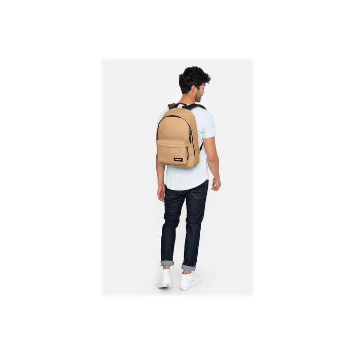 2012349441121-EASTPAK Out Of Office - Sac à dos beige avec compartiment pour ordinateur portable-Angle droit-4