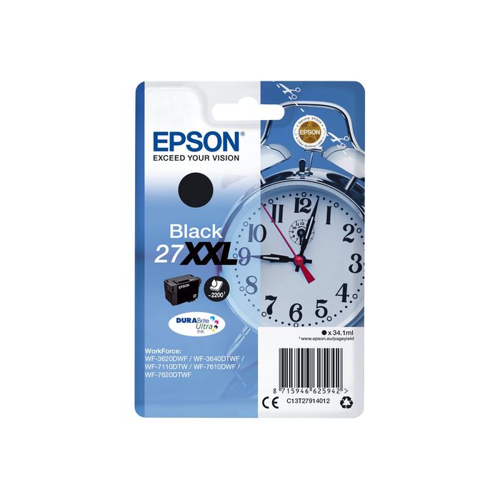 8715946533117-Epson 27XXL Réveil - noir - cartouche d'encre originale-Avant-0