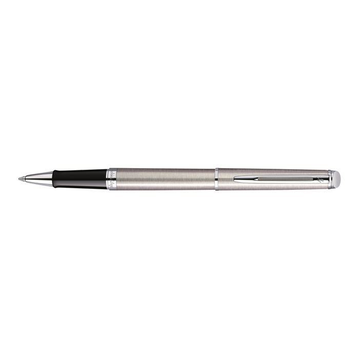 3501170920459-Waterman Hemisphere Essential - Roller - encre noire - fin - argent-Angle gauche-0