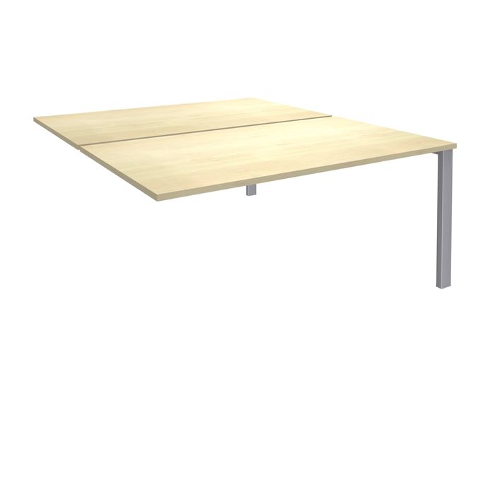 0404000122159-Bureau Bench IRIS - L120 cm - Plan suivant - Pieds aluminium - plateau imitation Erable--0