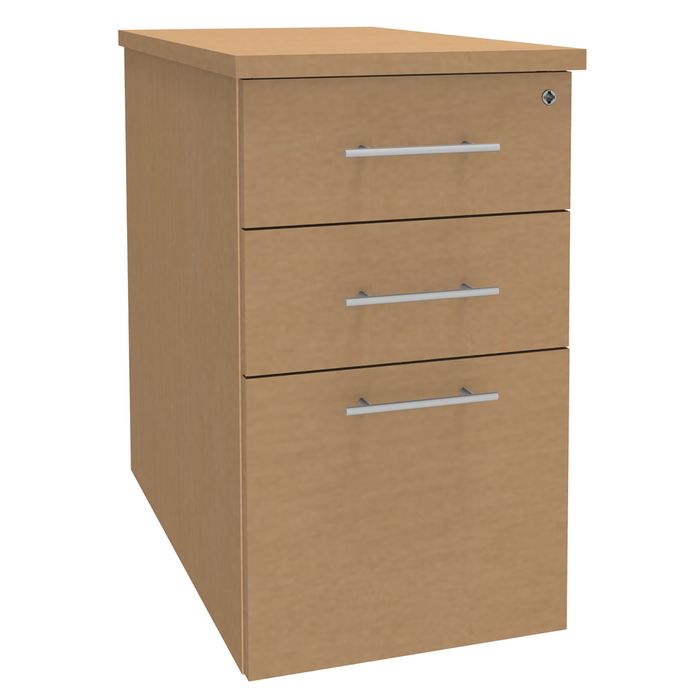 0404000124368-Caisson bout de bureau IRIS - L43 x P80 cm - imitation Hêtre--0