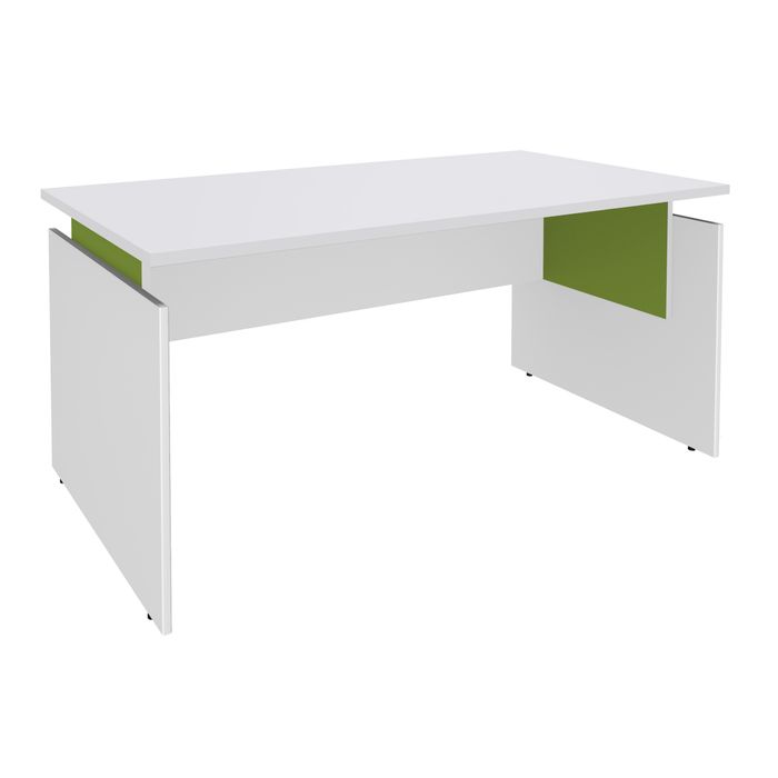 3253310147362-Bureau INEO JET UP Bureau Vallée - Réglable en hauteur - L160 x H74/78/82 x P80 cm - Pieds blanc - plateau blanc --0