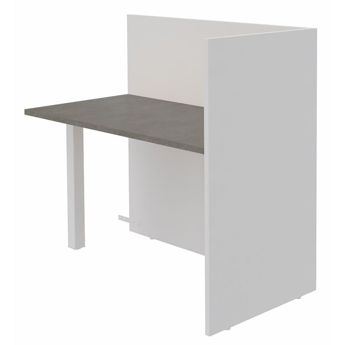 3253310236271-Banque d'accueil Retour direct haut OLA - L122,5 x H112 x P62,5 cm - structure blanc perle, plateau ch