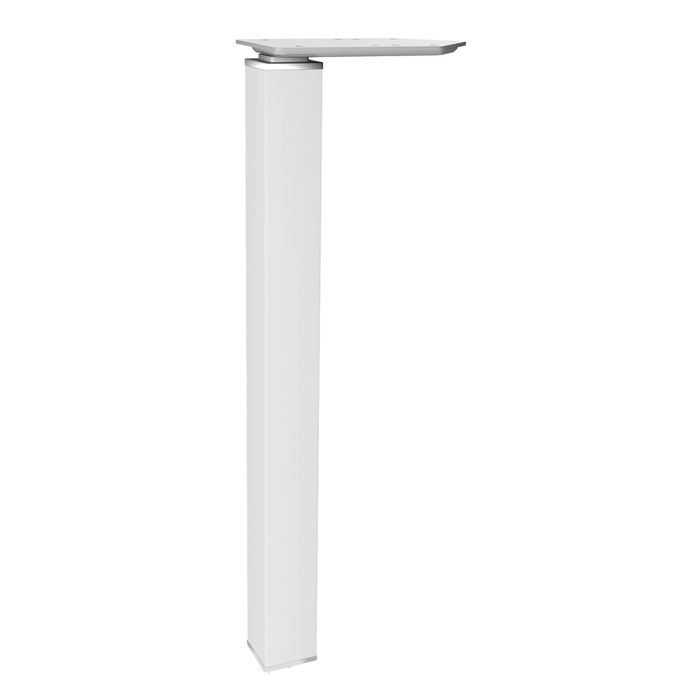 3253310164833-Bureau Vague EXPRIM - L140 cm - Retour gauche - Plateau Blanc perle - Pieds blanc--2