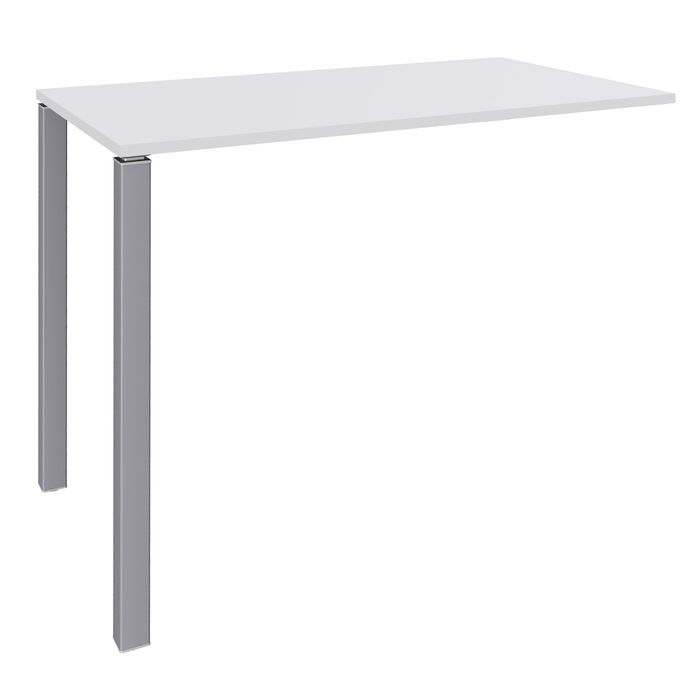 3253310166738-Table Lounge 2 Pieds - L120xH105xP80 cm - Pieds alu - plateau blanc perle--0