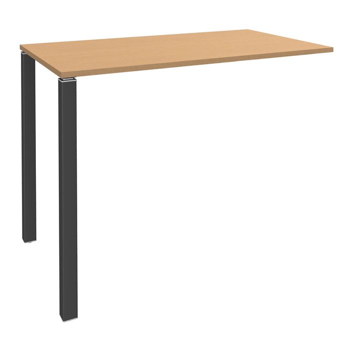 3253310166790-Table Lounge 2 Pieds - L140xH105xP80 cm - Pieds carbonne - plateau imitation hêtre--0