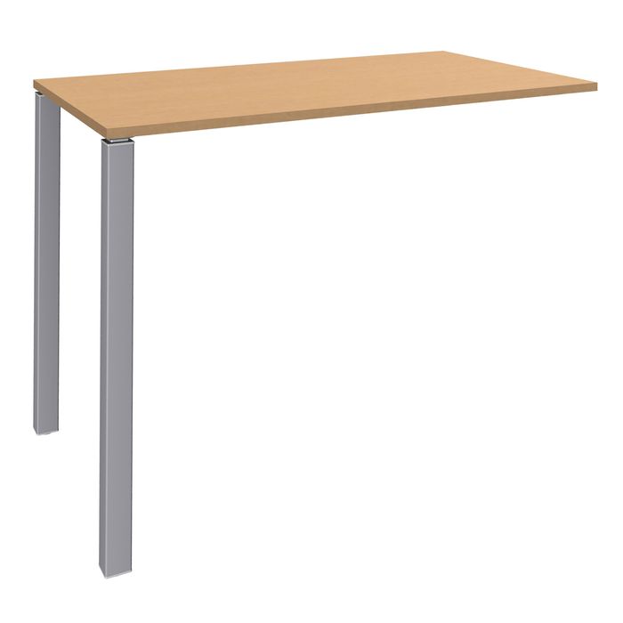 3253310166783-Table Lounge 2 Pieds - L140xH105xP80 cm - Pieds alu - plateau imitation hêtre--0